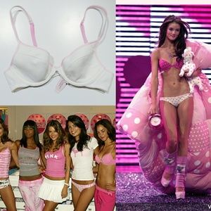 NWT 2004 Victoria's Secret Pink Bra Cotton 34 A